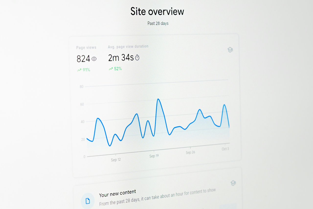 courbe de performance seo d'un site web