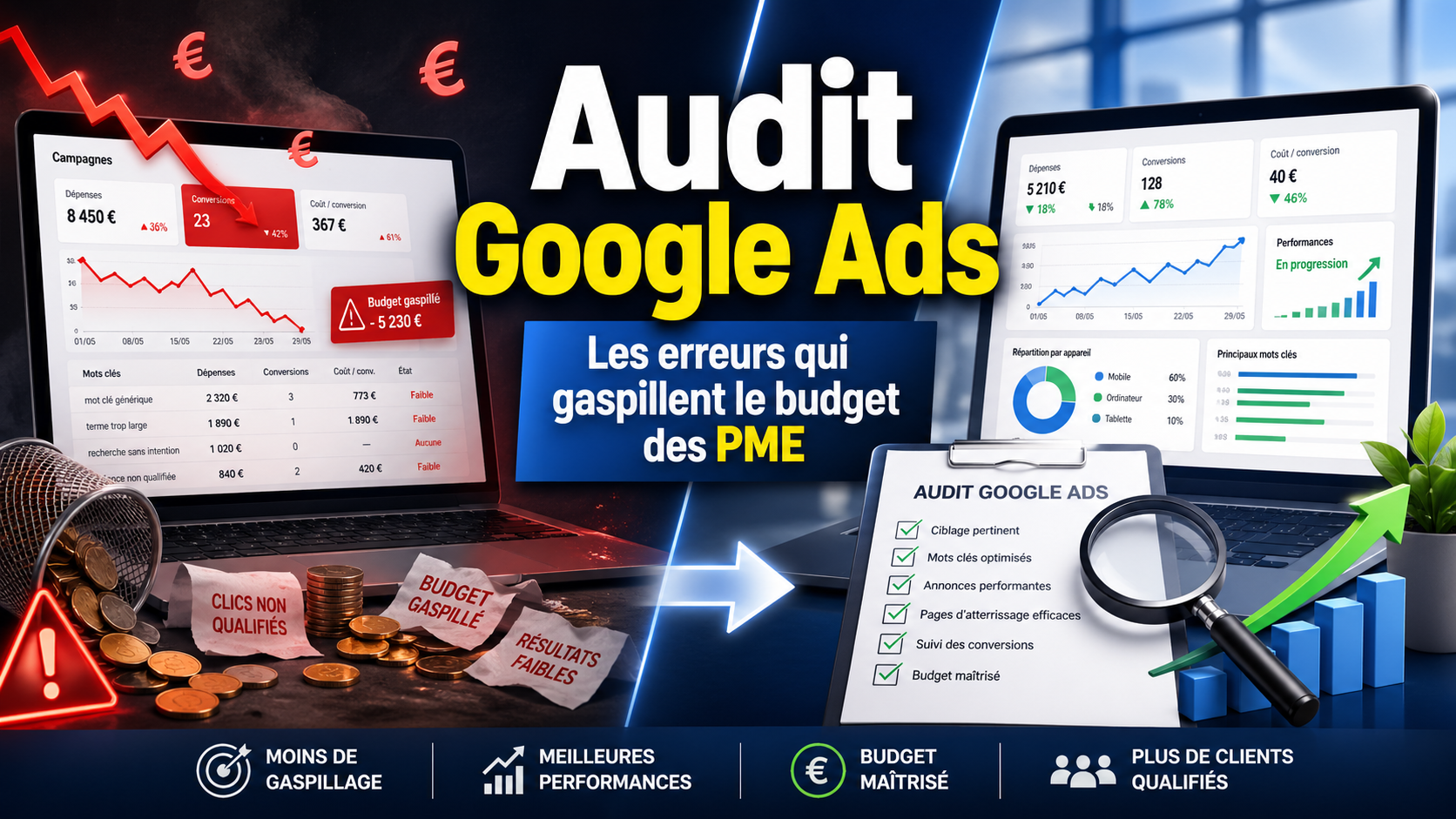 Audit Google Ads : les erreurs qui gaspillent le budget des PME