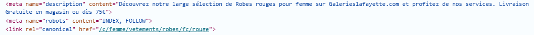 meta description pour rouge robe