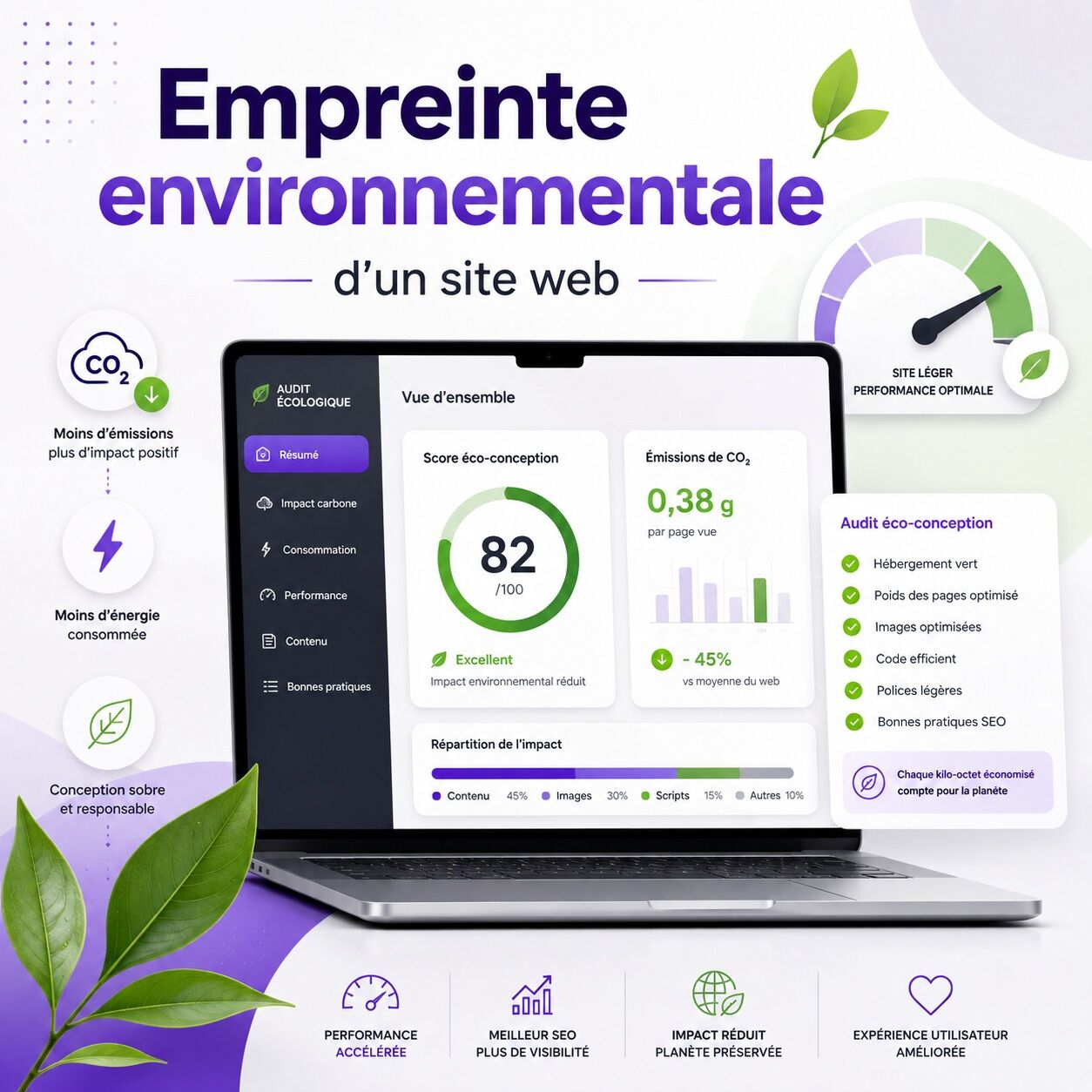 chiffres principaux epliquant pour  le calcul de l'empreinte environnementale est importante