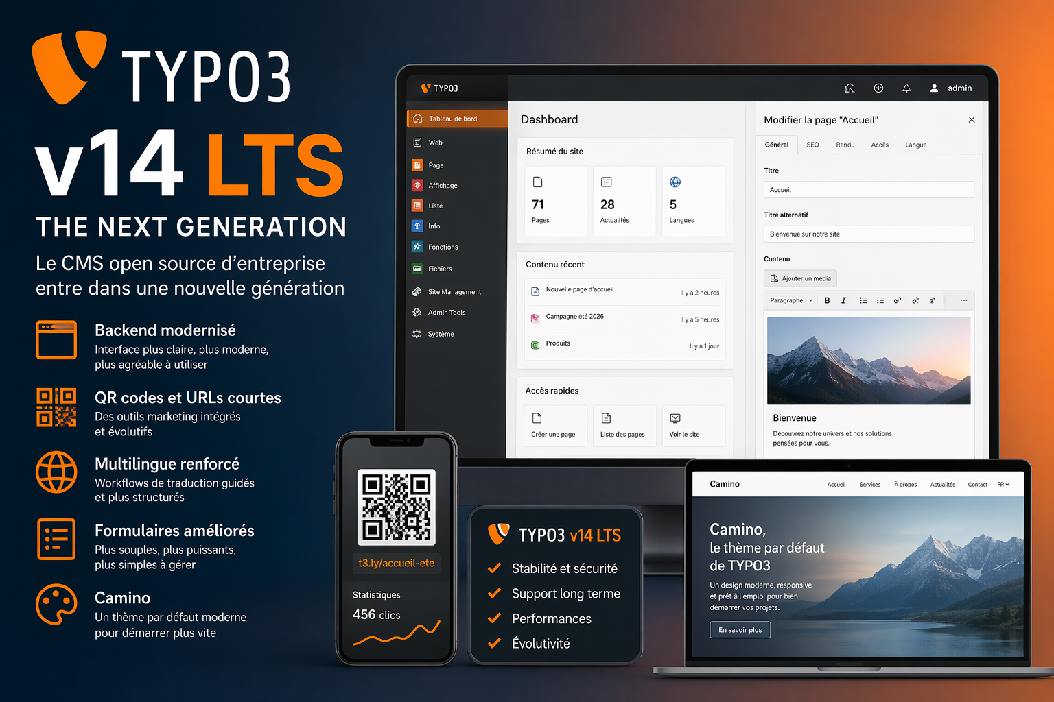 TYPO3 v14 LTS : le CMS open source d’entreprise entre dans une nouvelle génération
