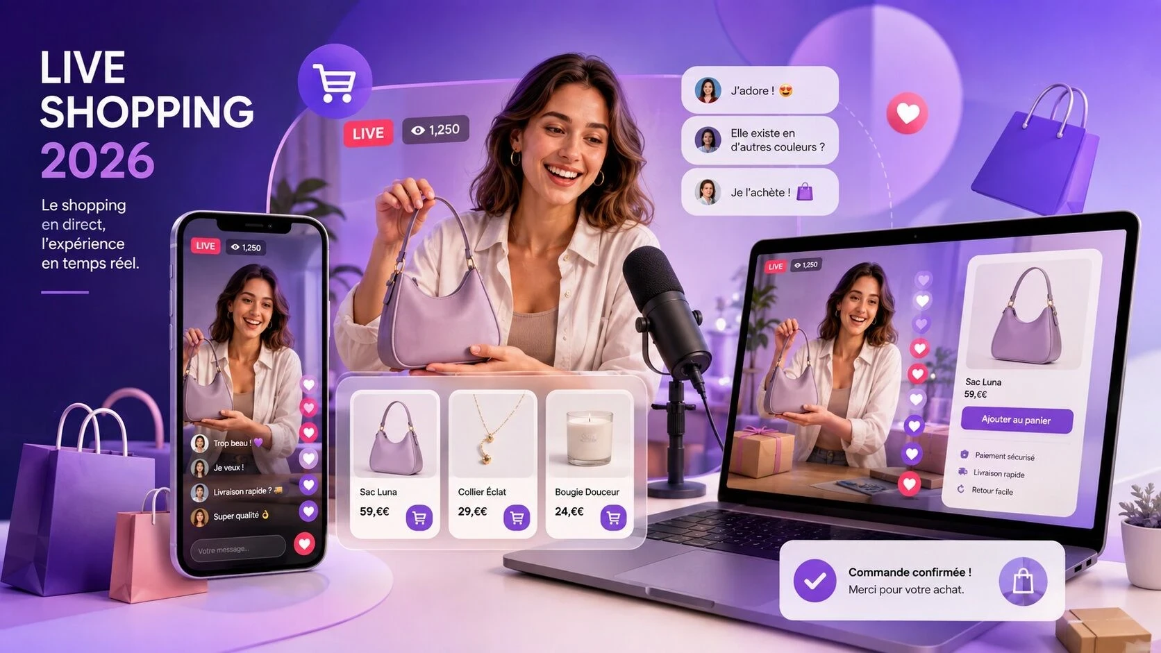 Live shopping : TikTok Shop, YouTube et vente en direct