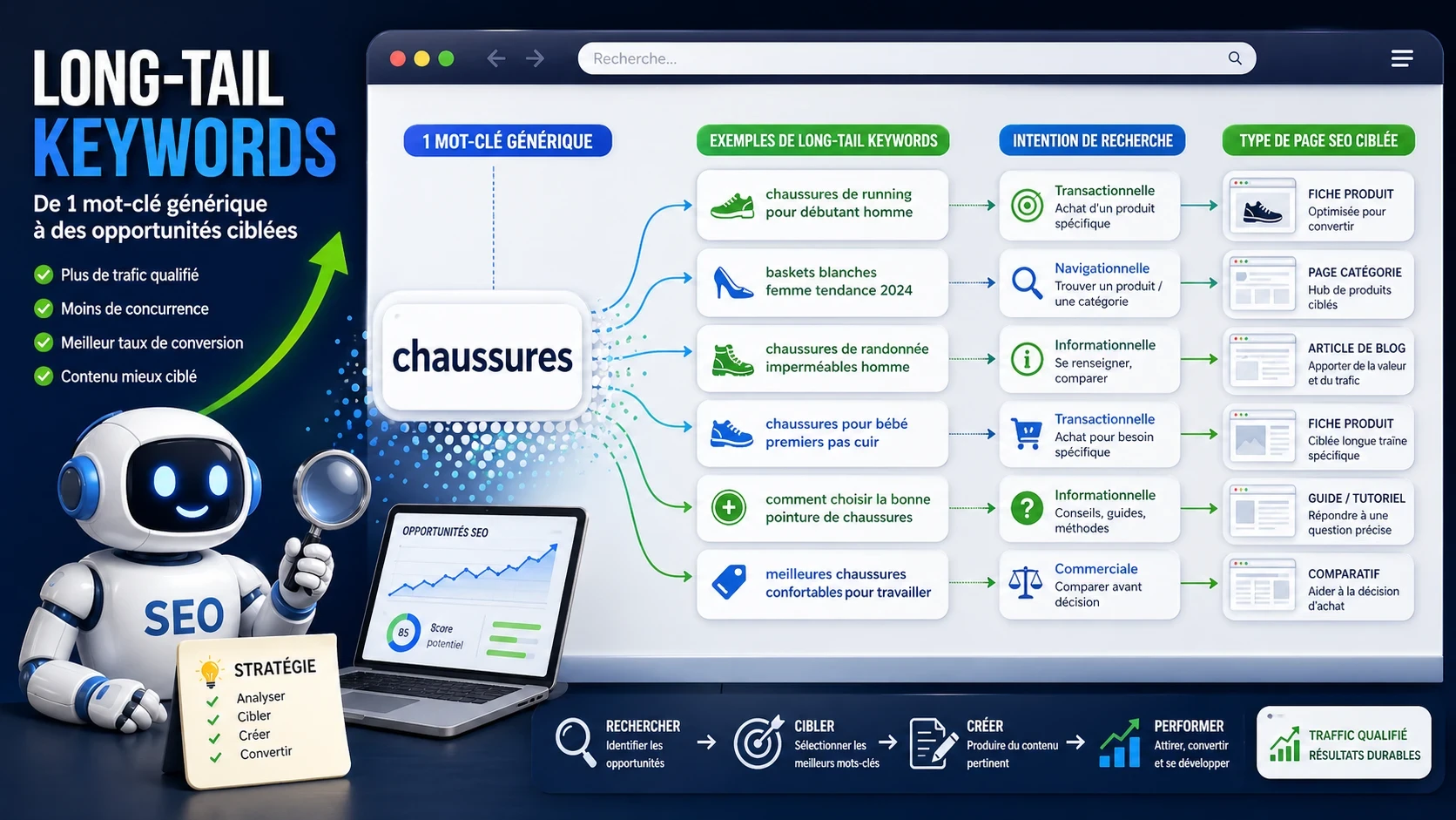 Long-tail keyword SEO : comprendre les mots-clés de longue traîne