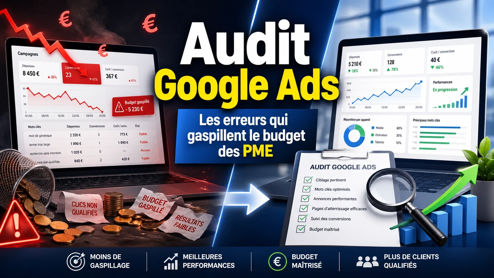 Audit Google Ads : les erreurs qui gaspillent le budget des PME