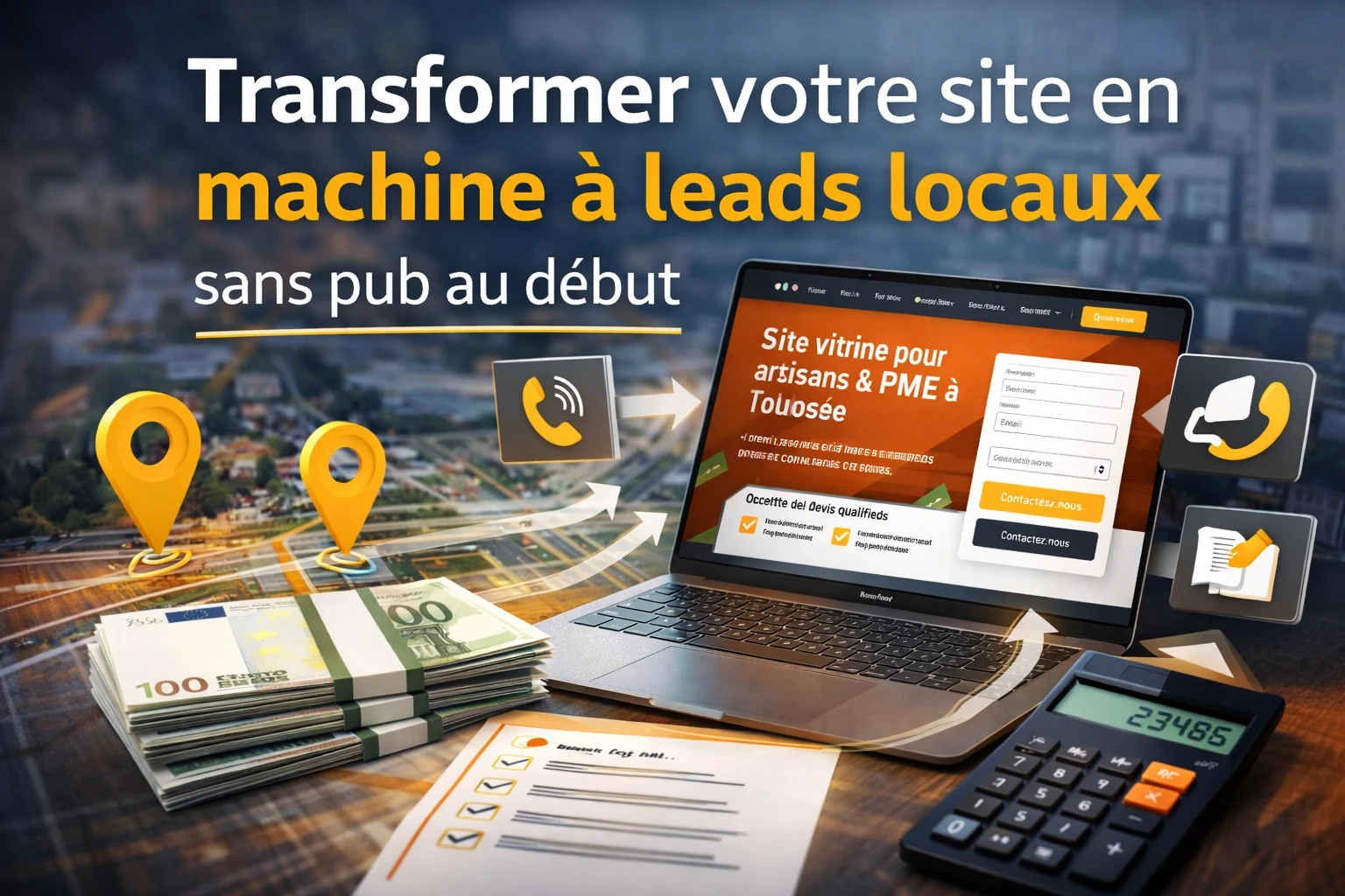 Prospection locale : comment transformer votre site en machine à leads sans pub au début