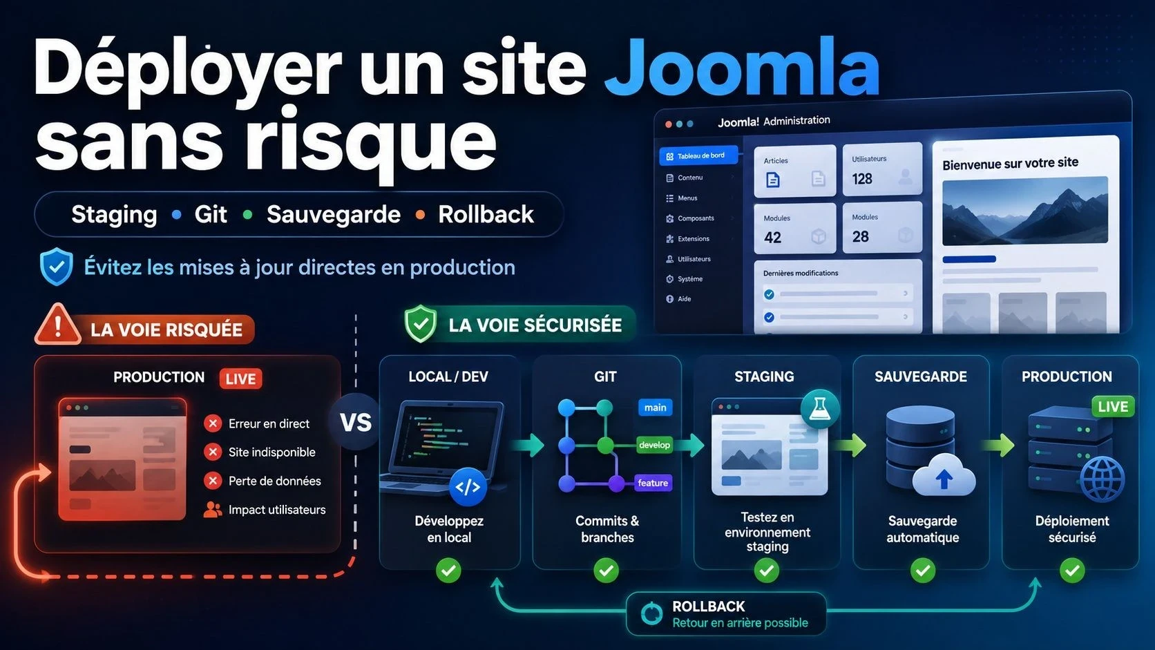 Comment déployer un site Joomla sans intervenir directement en production