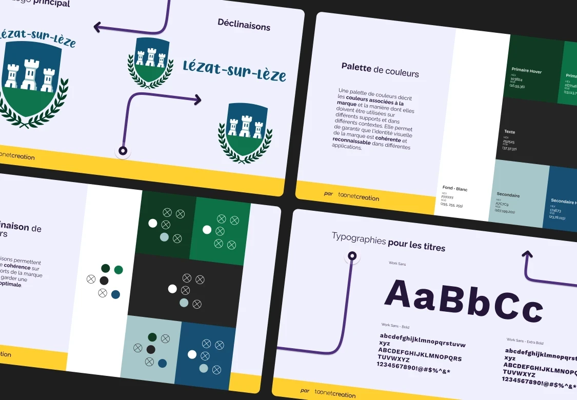 Identité visuelle mairie de lézat sur lèze