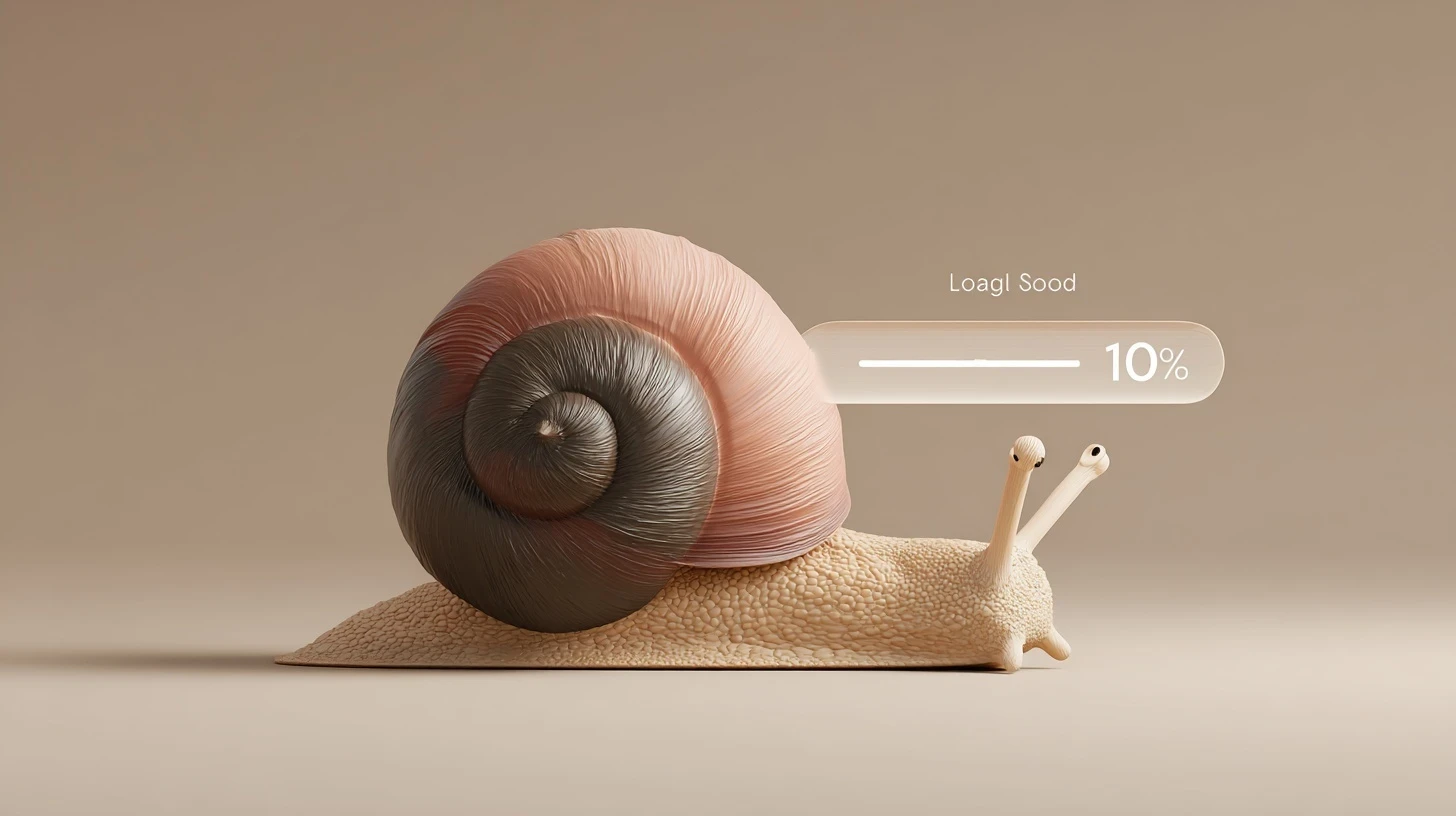 photo illustrant la lenteur du chargement d'in site web