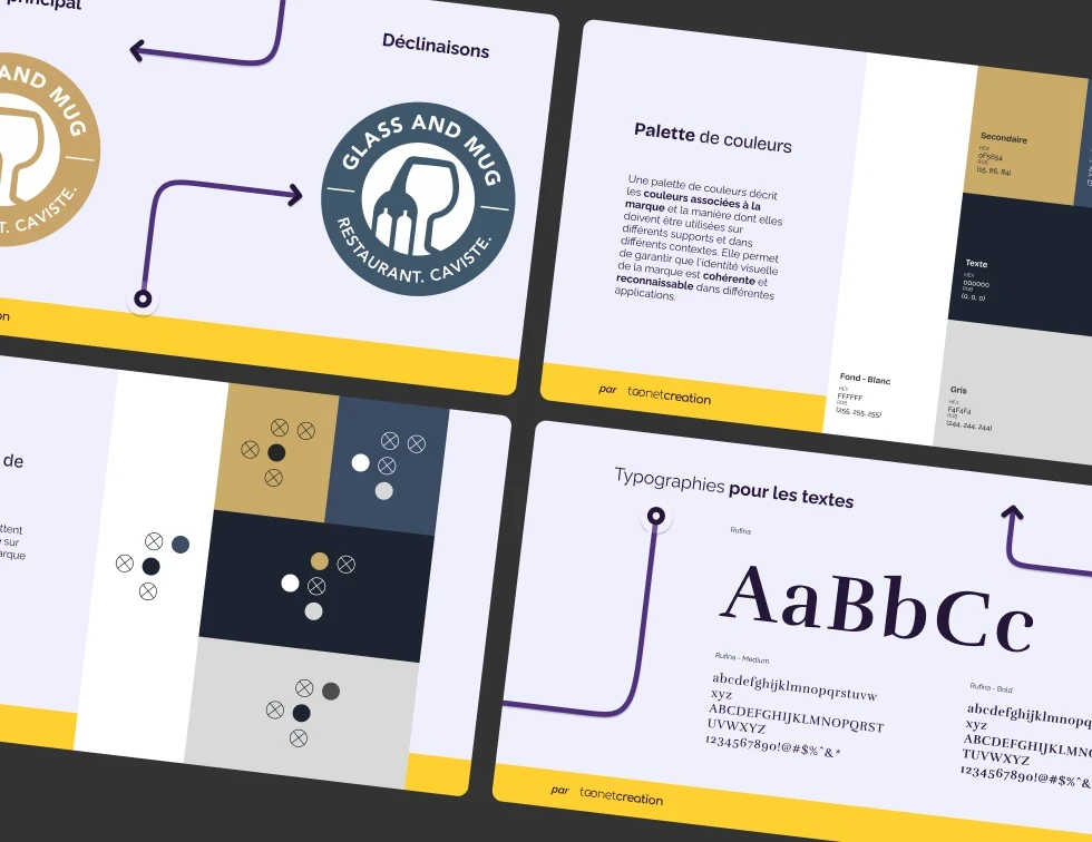 Identité visuelle Glass &amp; Mug