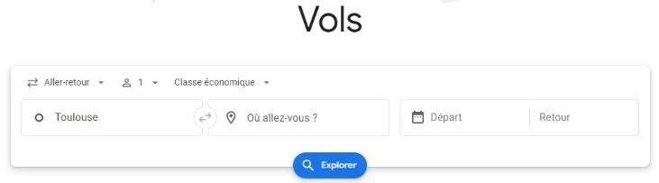 moteur de recherche google flights