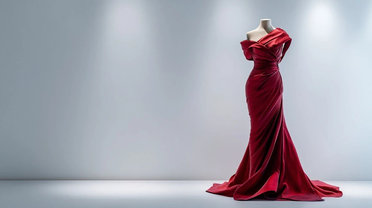 exemple de visuel pour mettre en valeur le produit robe rouge