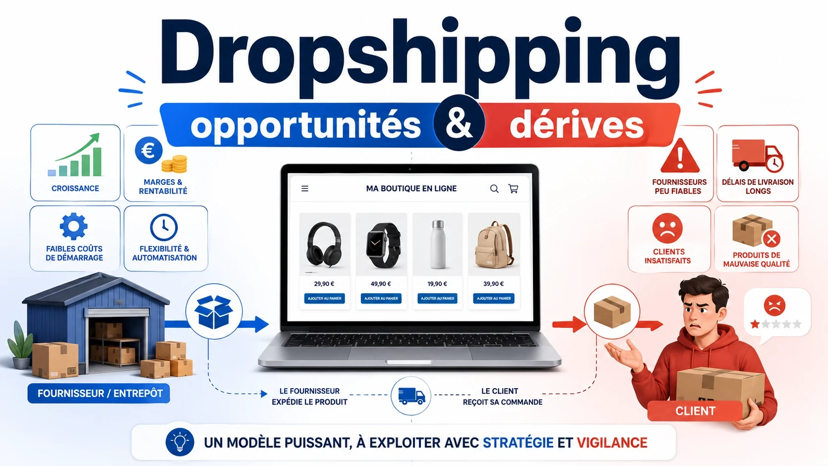 Dropshipping : définition, opportunités, risques et obligations