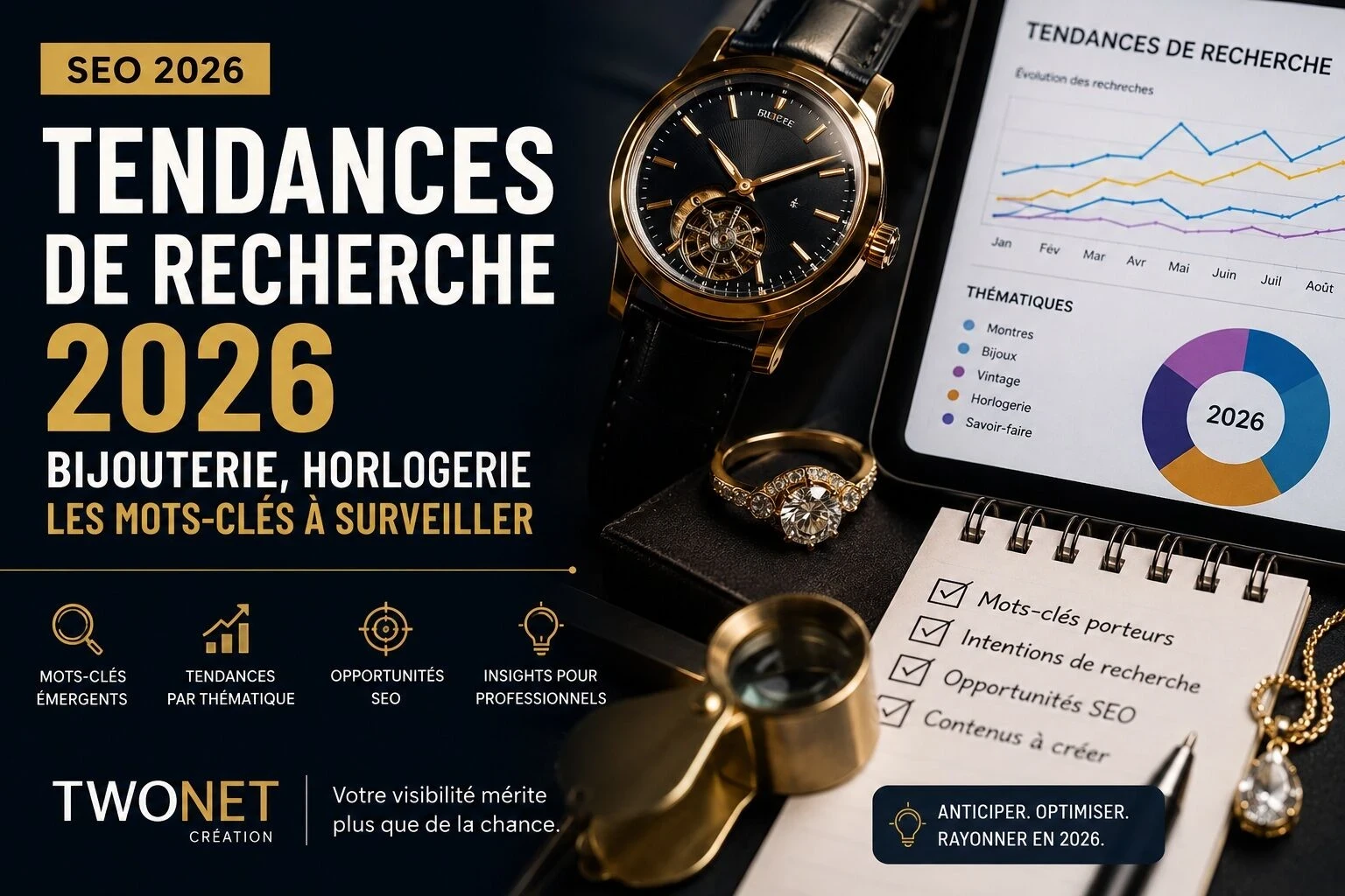 Bijouterie et horlogerie : les tendances de recherche SEO à surveiller en 2026