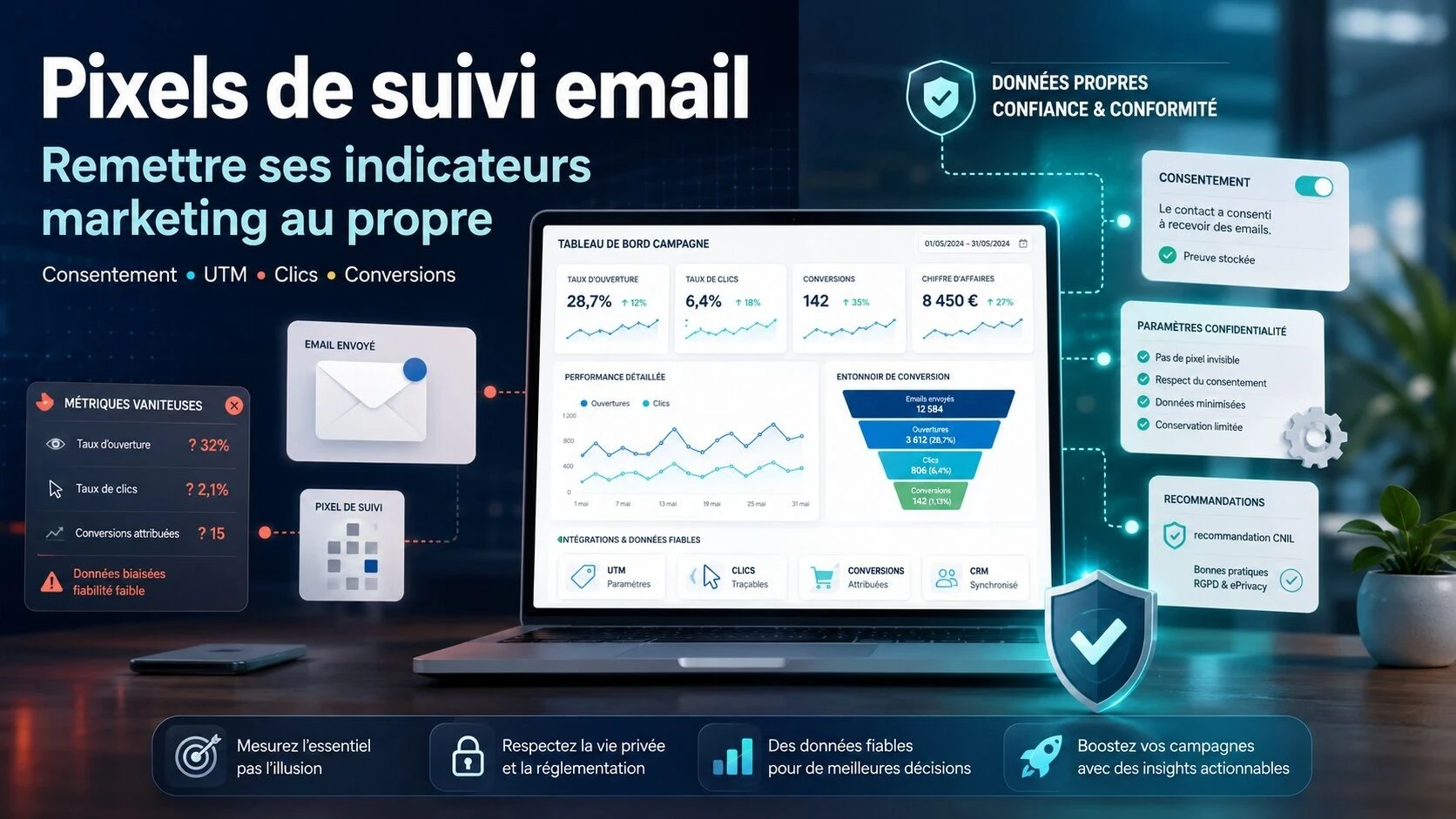 Pixels de suivi email : comment remettre vos indicateurs marketing au propre après la recommandation CNIL