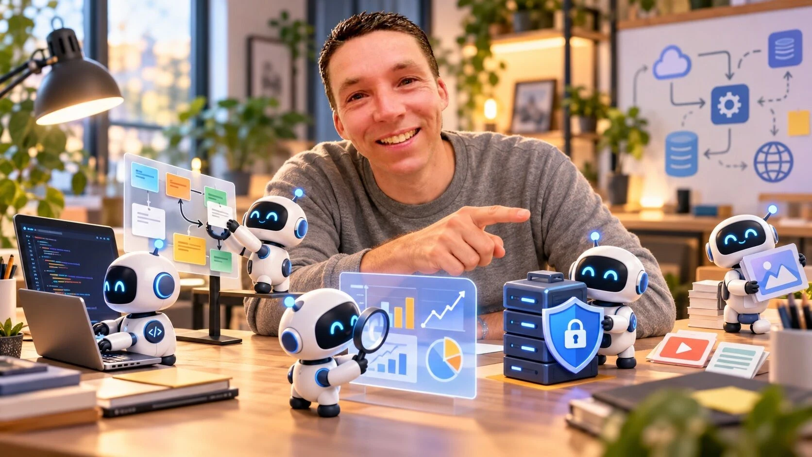 Laurent Lacoste dirige une équipe de petits agents IA qui l’aident à coder, automatiser des tâches, analyser des données et sécuriser des services web.