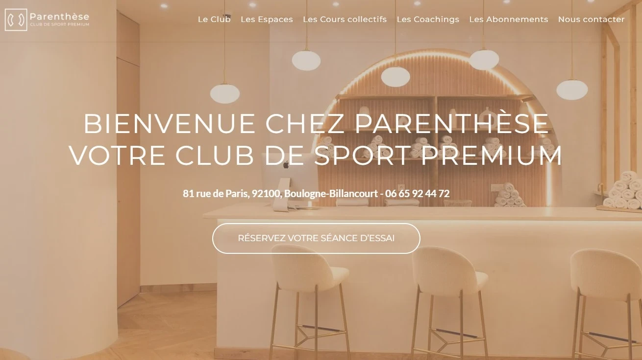 exemple d'un site web vitrine réalisé par une agence digitale