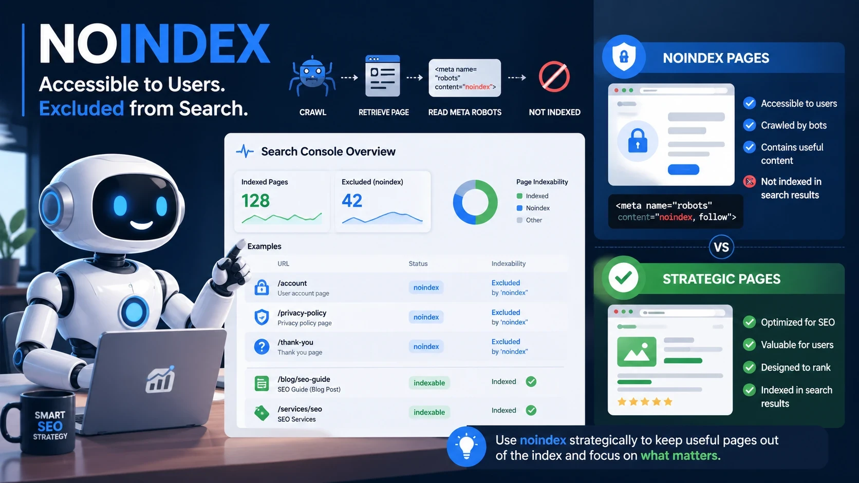 Noindex SEO : comprendre la balise qui empêche l’indexation