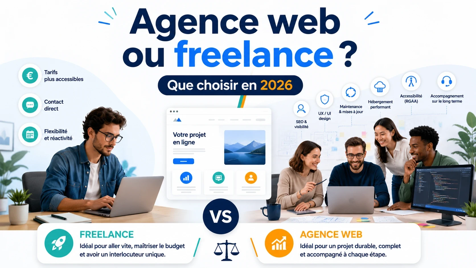 Agence web ou freelance : que choisir en 2026 selon votre projet ?
