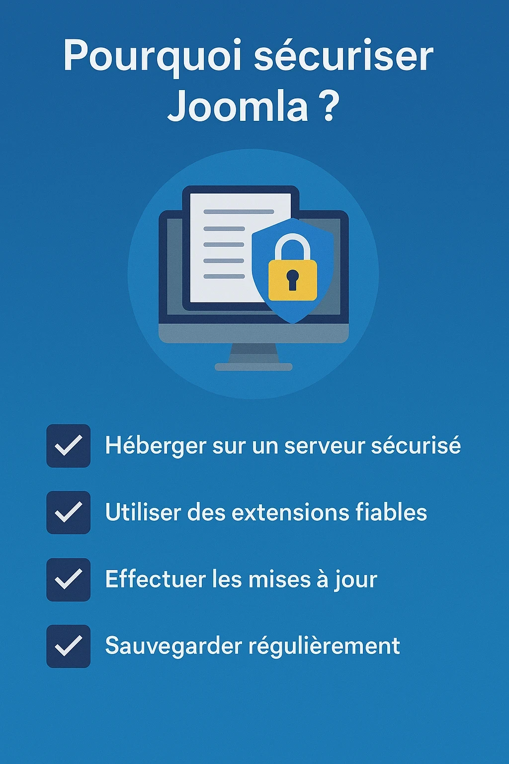 pourquoi sécurisé un joomla, les réponses