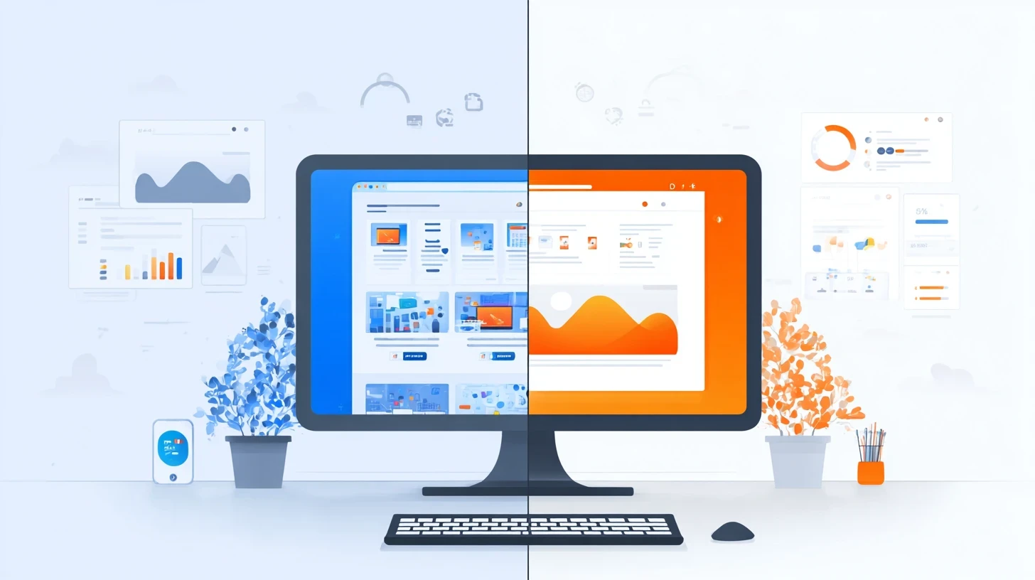 refonte d'un site web avant et après