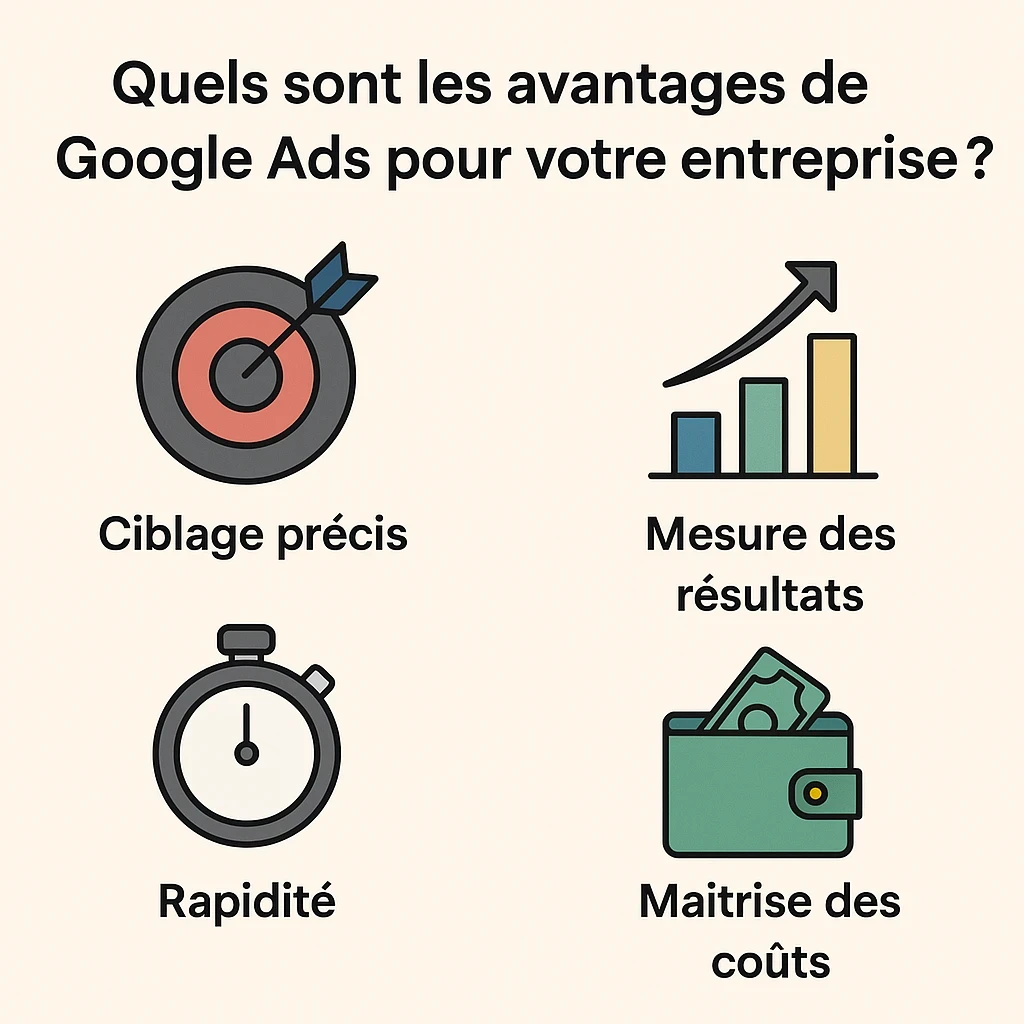 les quatre avantages de google ads pour une entreprise