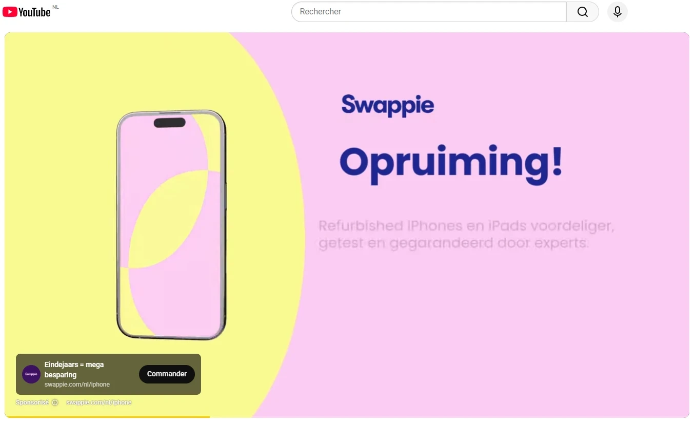 exemple de google ads sous you tube