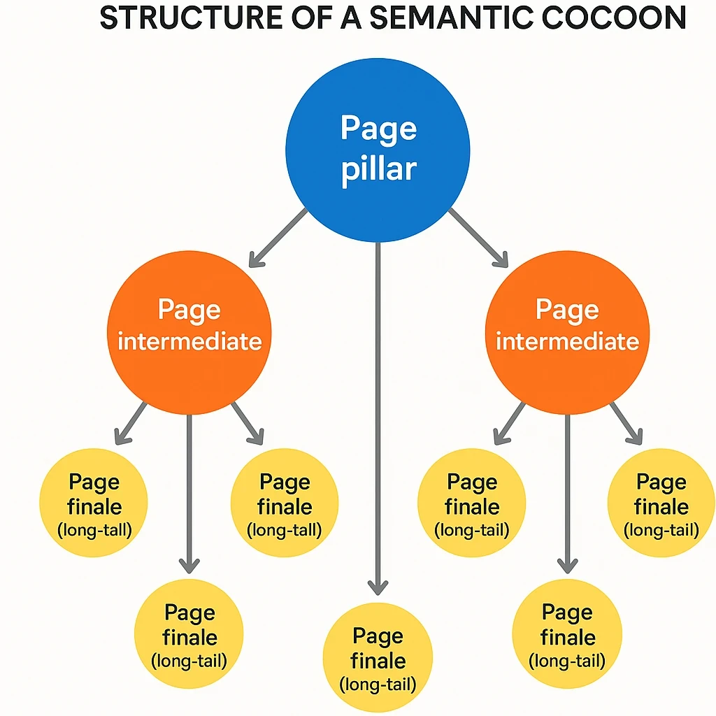 exemple de la structure d'un cocon sémantique avec les différentes couches