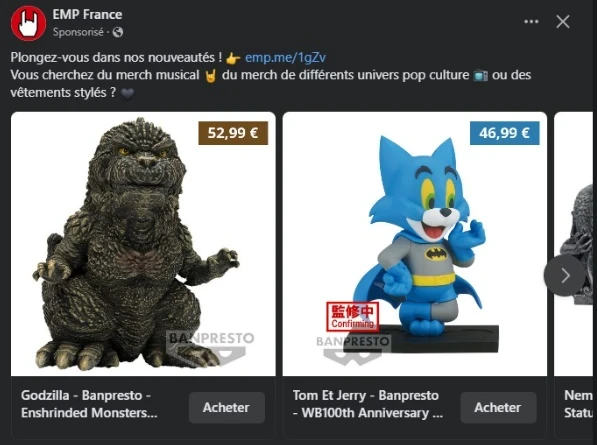 publicité facebooks ads caroussel