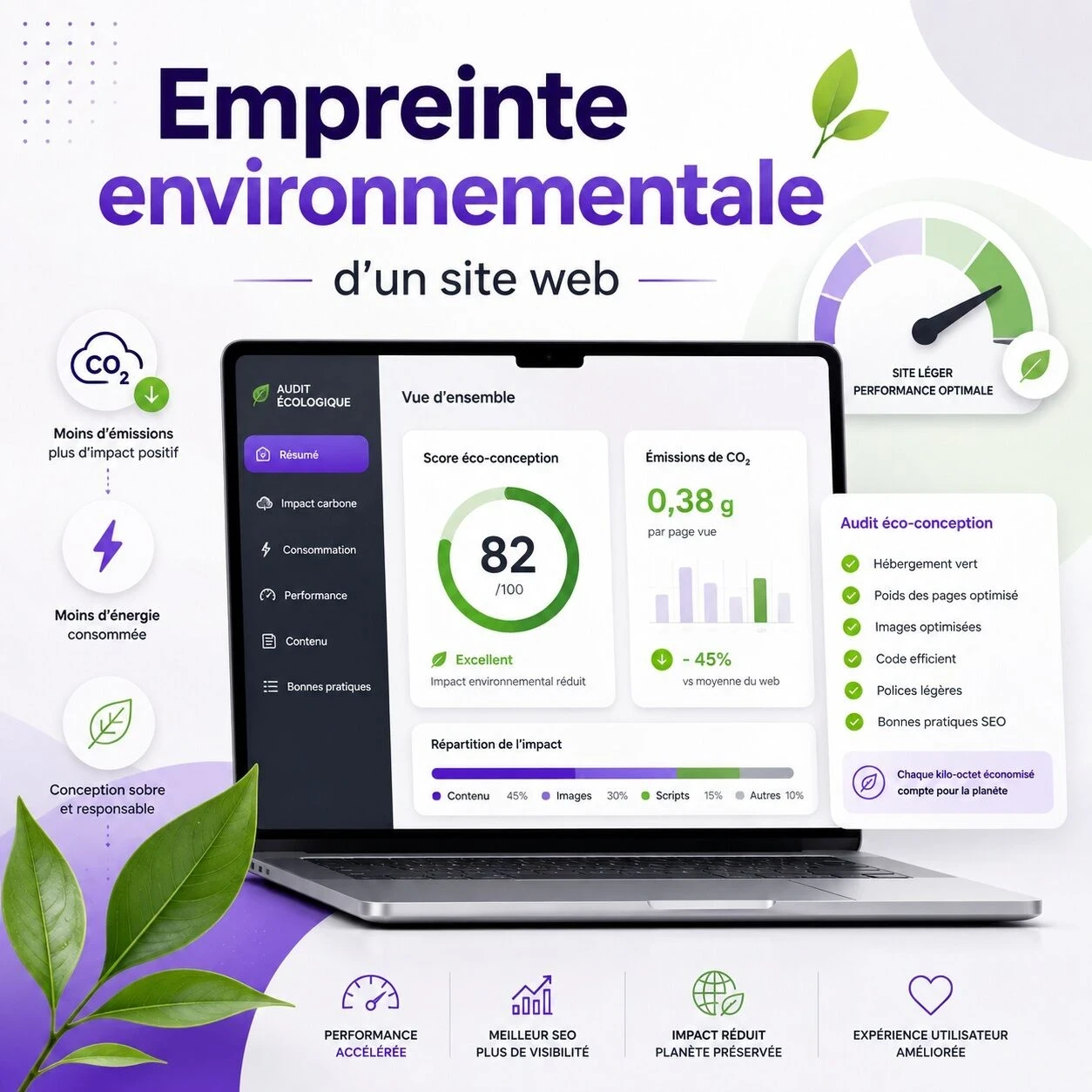 chiffres principaux epliquant pour  le calcul de l'empreinte environnementale est importante