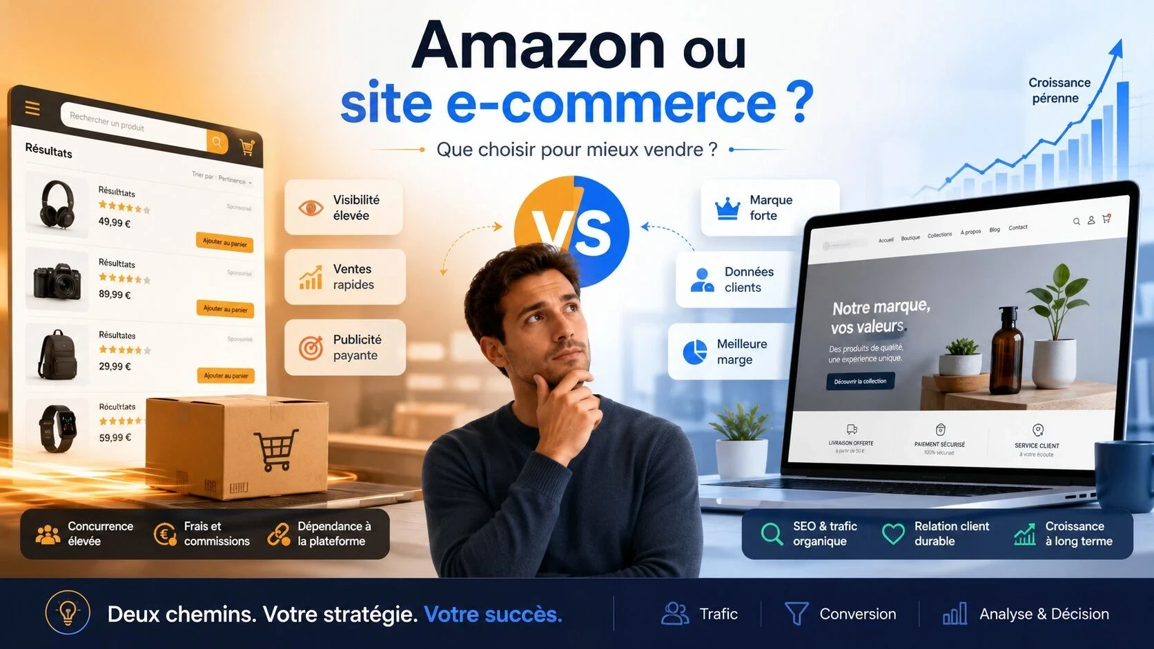 Vendre sur Amazon ou créer son site e-commerce ?
