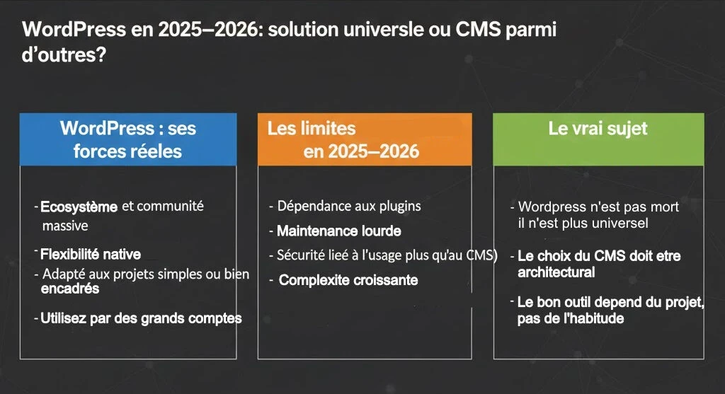 infographie montrant l'évolution de wordpress