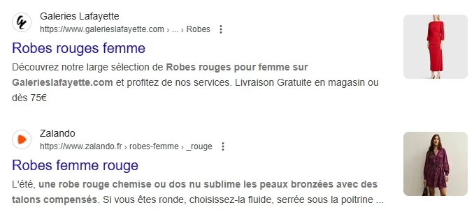 résultat sertp google pour robe rouge