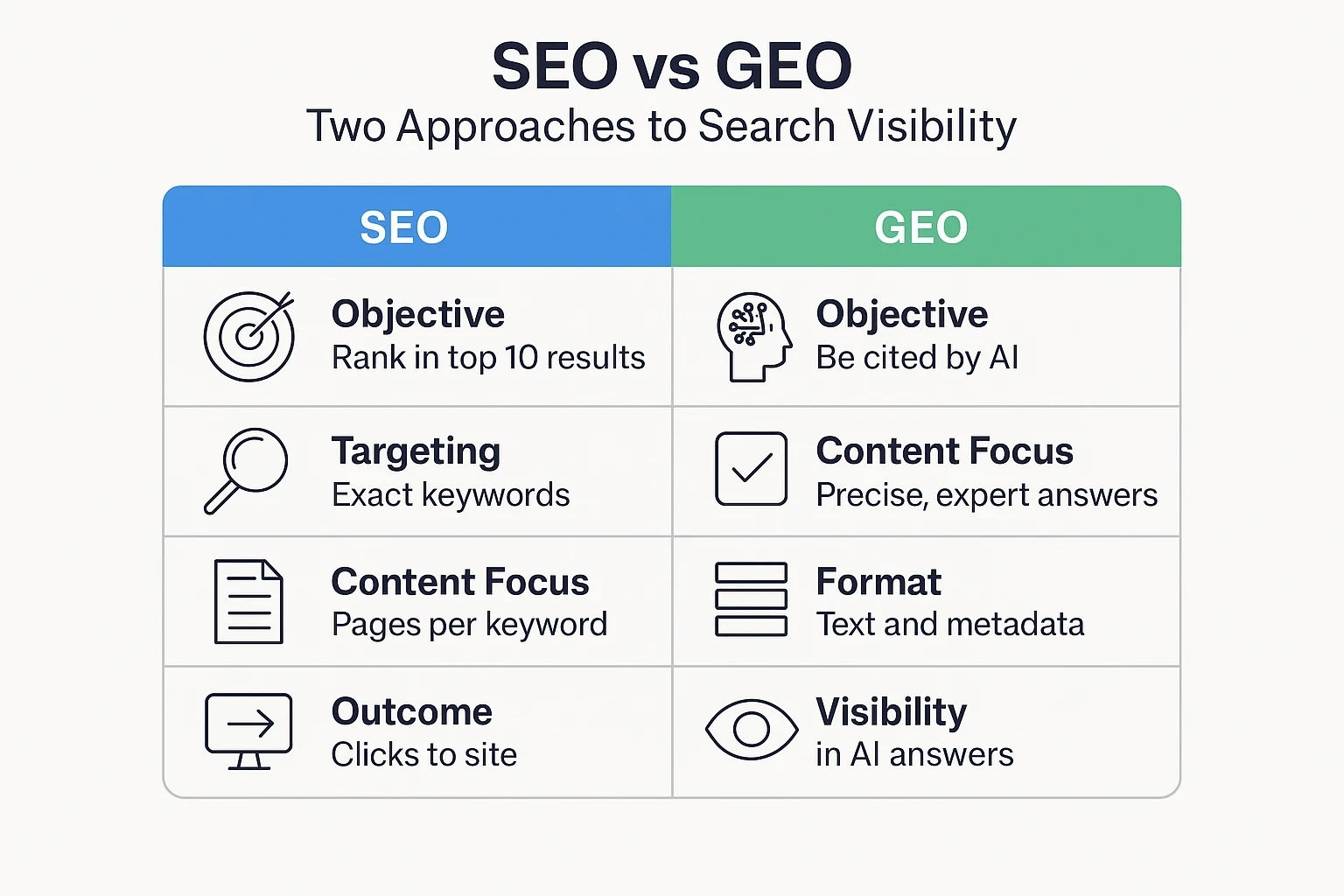 comparatif seo vs geo